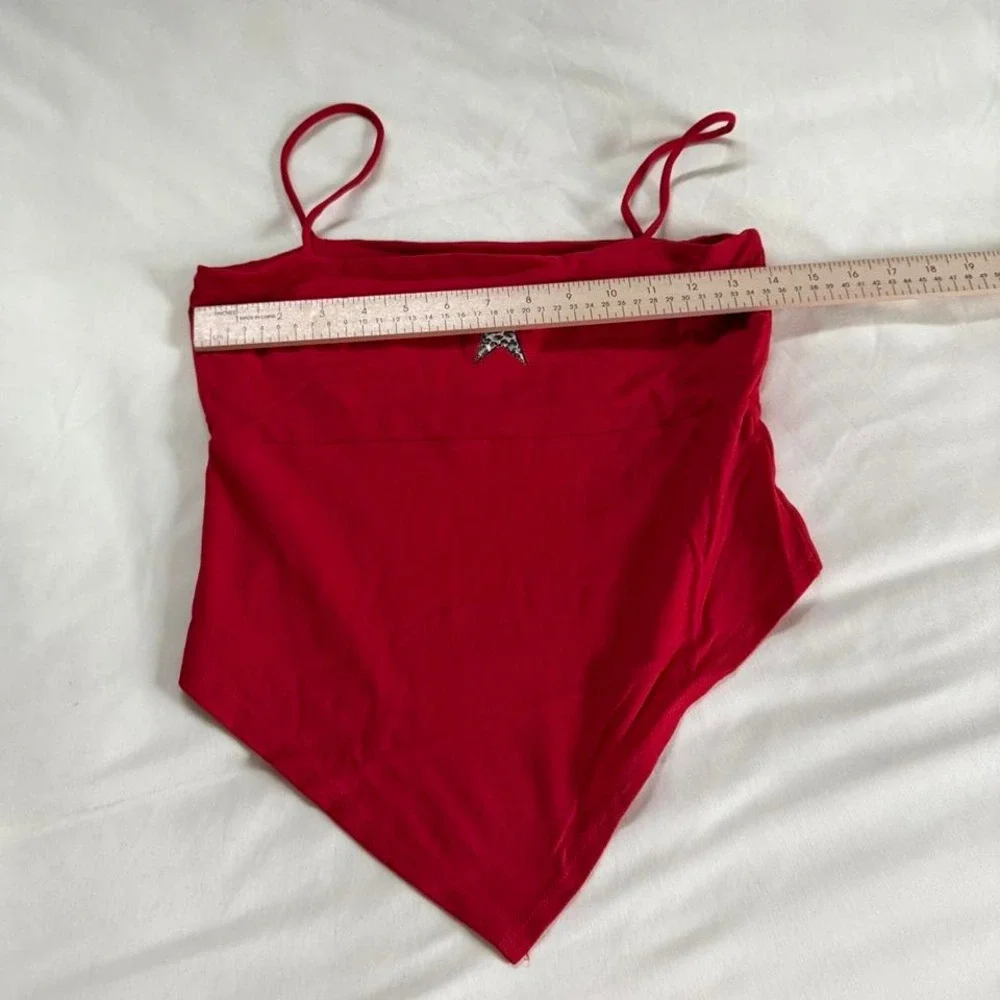 red handkerchief top  Y2K‎ festive LA Movers size medium - Picture 3 of 4